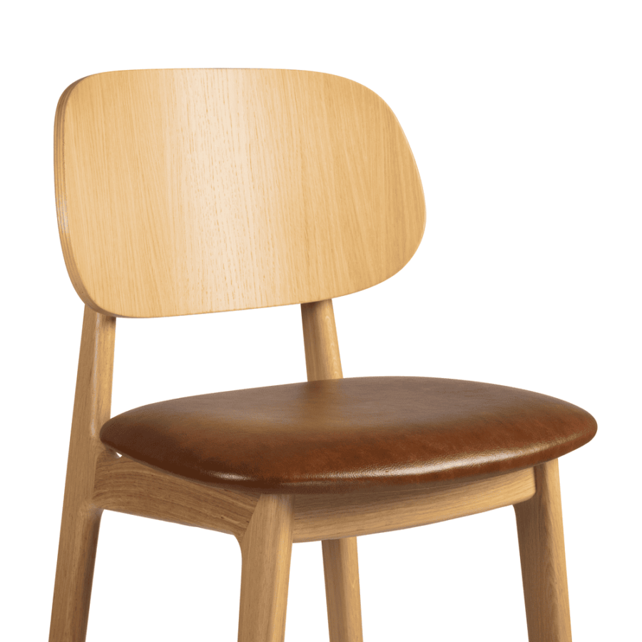 Relish Bar Stool Oak Seat Pad Detail2