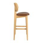 Relish Bar Stool Oak Tan Seat Side