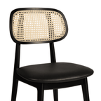 Relish Side Chair Black Rattan Seat Pad Detail1