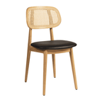 Relish Side Chair - Natural Oak - Natural Cane Back - Lascari Seat Pad