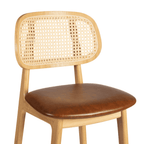 Relish Side Chair Oak Rattan Seat Detail1
