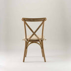 Rustic Limed oak crossback chair – tie on seat pad