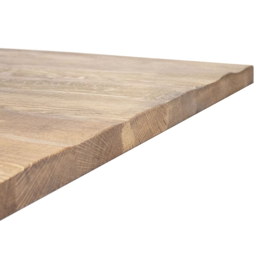 Rustic Solid Oak Table Top - Extra White