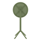 Sky Folding Bar Table 60 Round Olive Green Folding 1