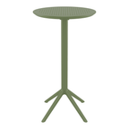 Sky Folding Bar Table 60 Round Olive Green Side