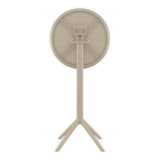 Sky Folding Bar Table 60 Round Taupe Folding 1