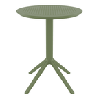 Sky Folding Table 60 Round Olive Green Side