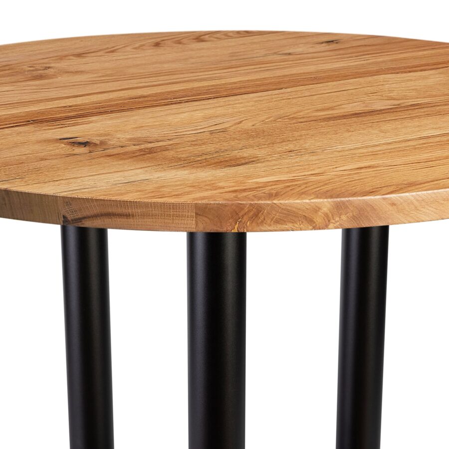 Solid Character Oak Dining Height Table Round Boston Extra Large Round Base Detail