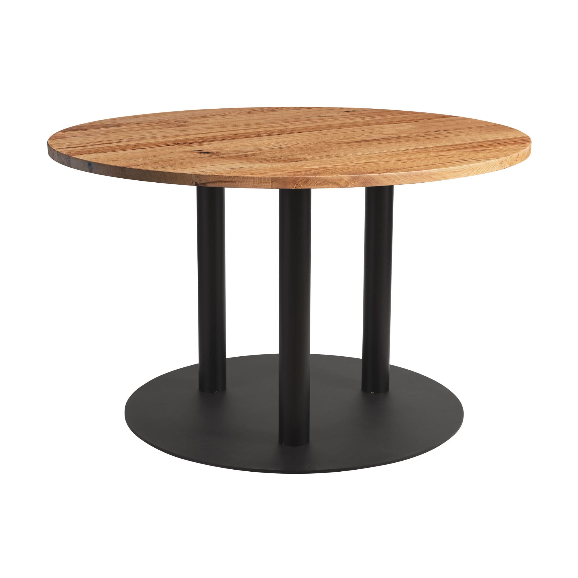 Character Oak Complete Dining Table- Natural Oak with Boston Sleek Black Base