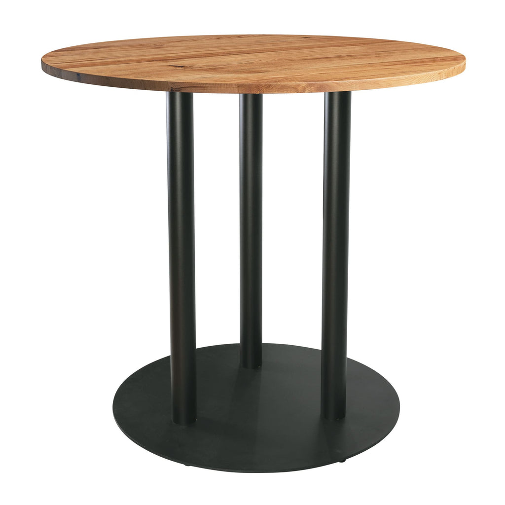 Solid Character Oak Poseur Height Table Round Boston Extra Large Round Base