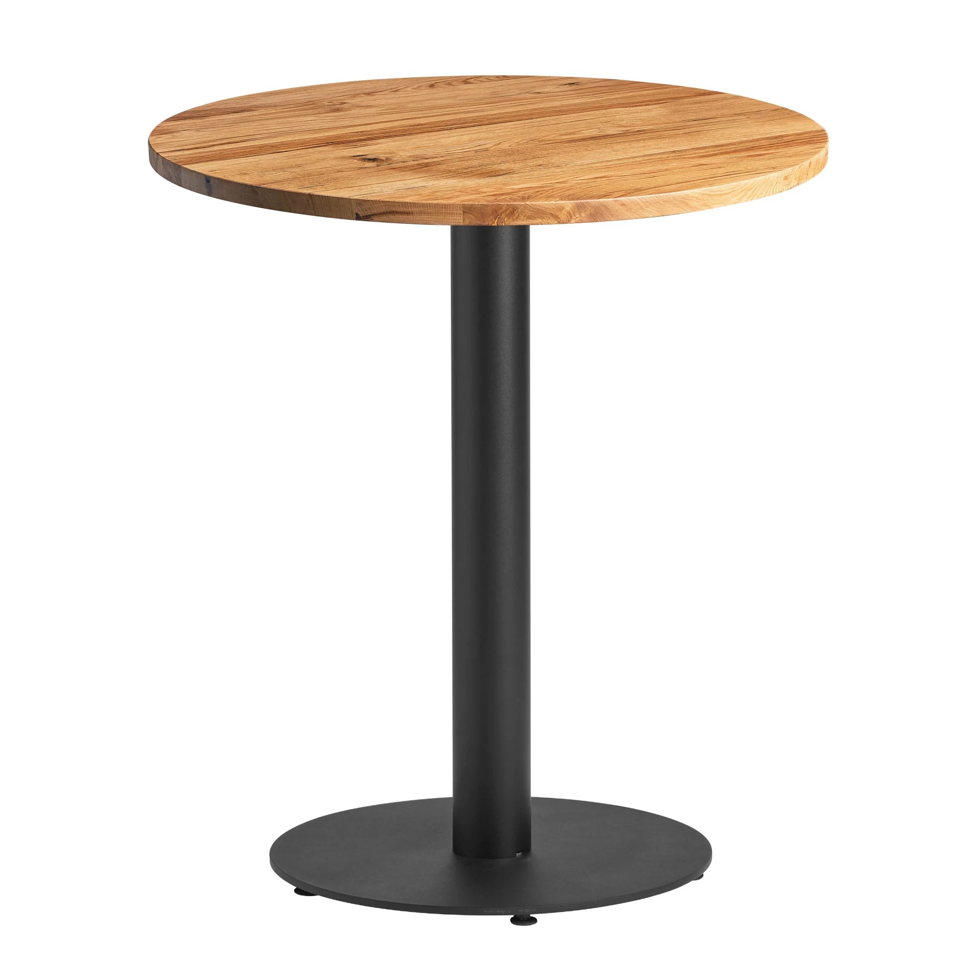 Character Oak Complete Dining Table- Natural Oak with Boston Sleek Black Base