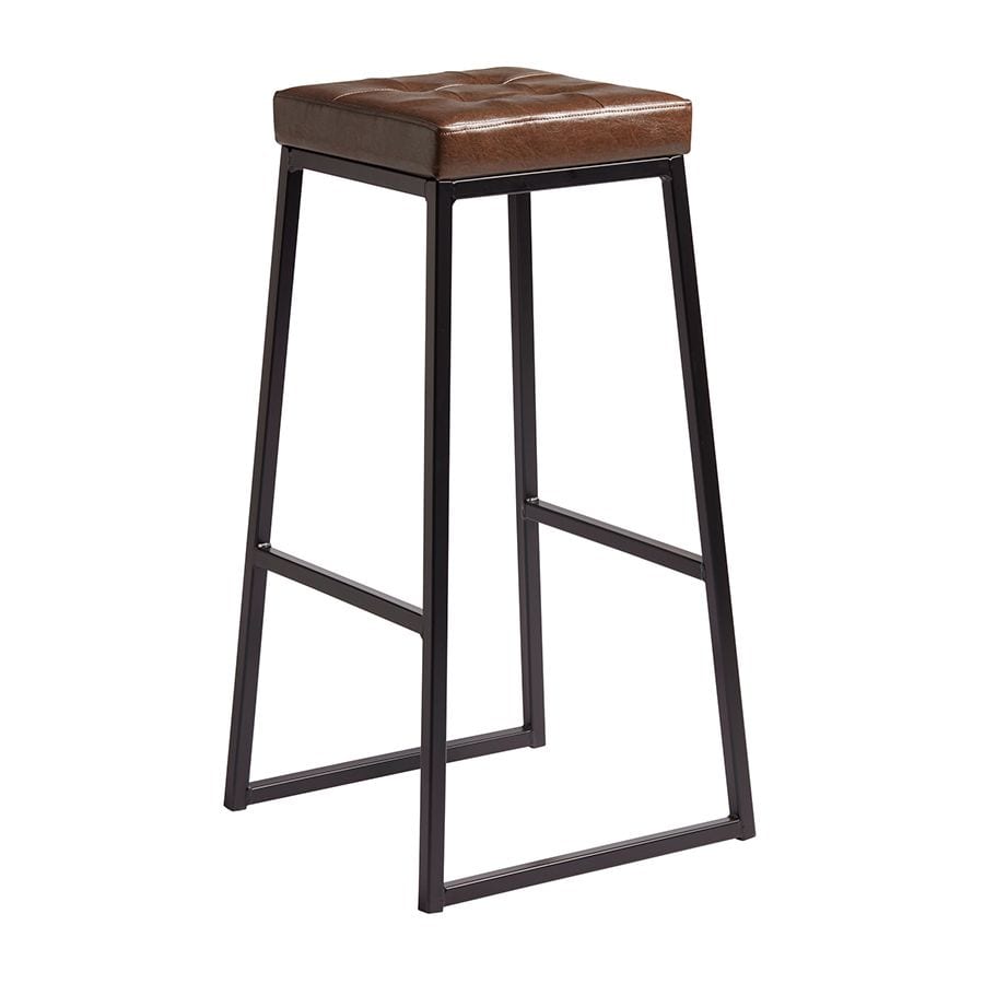 STYLE High Stool - Matt Black metal frame - Uph Seat Pad