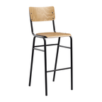 Tavo Stacking Bar Stool - Wooden Seat & Back