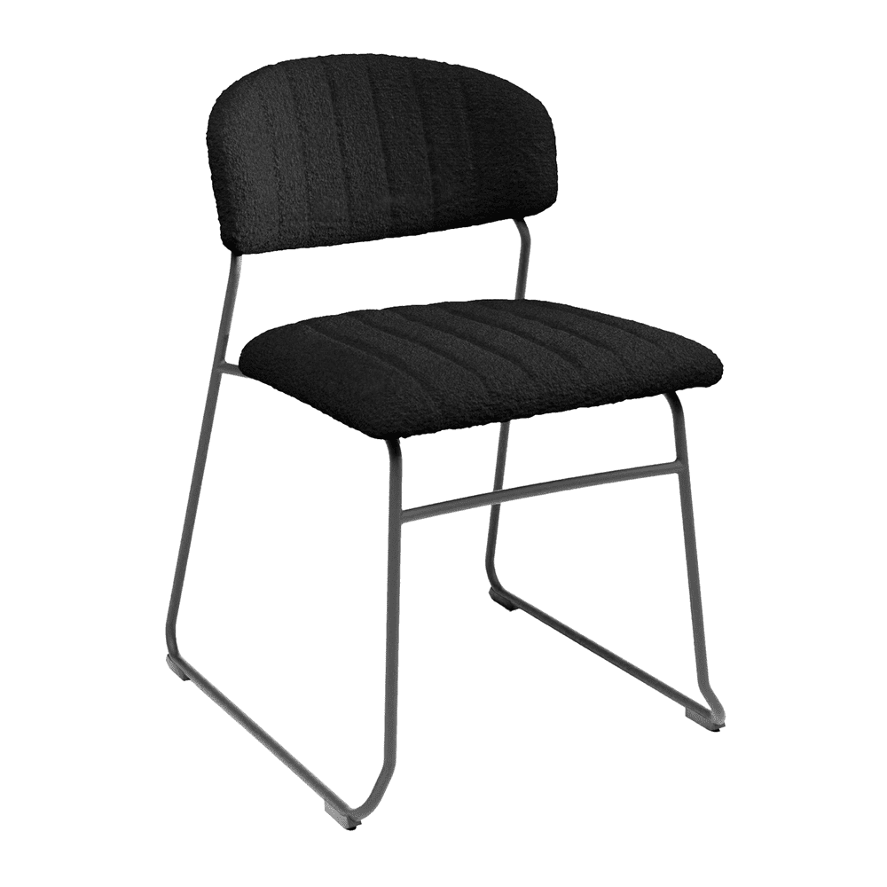 Teddy Stacking Side Chair Black