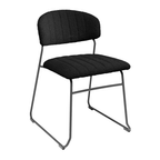 Teddy Stacking Side Chair Black