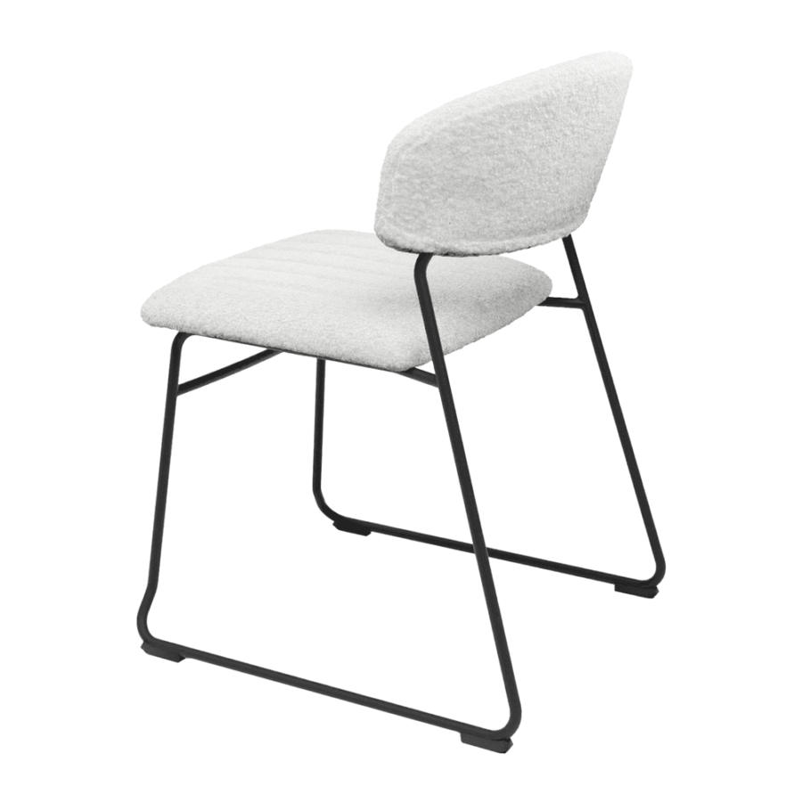 Teddy Stacking Side Chair White Back