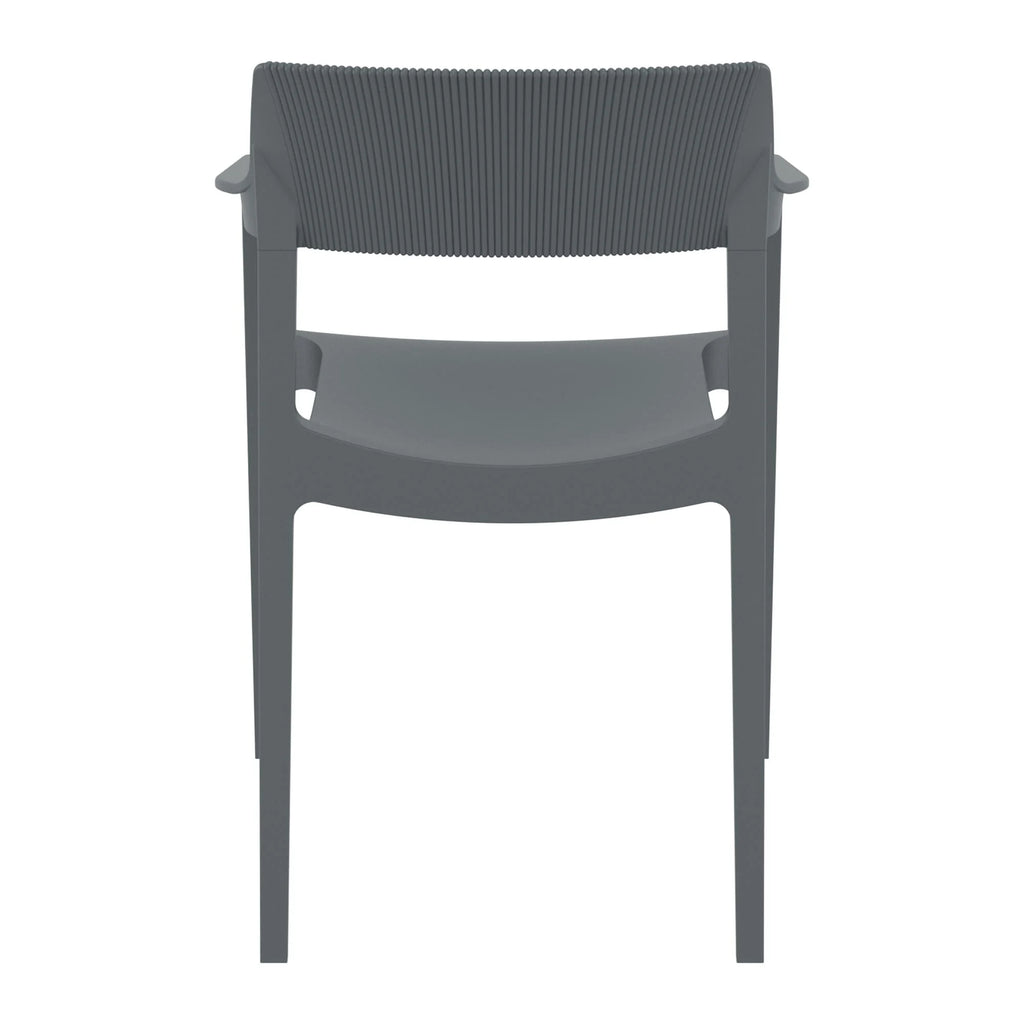 Tulum Armchair Dark Grey Back