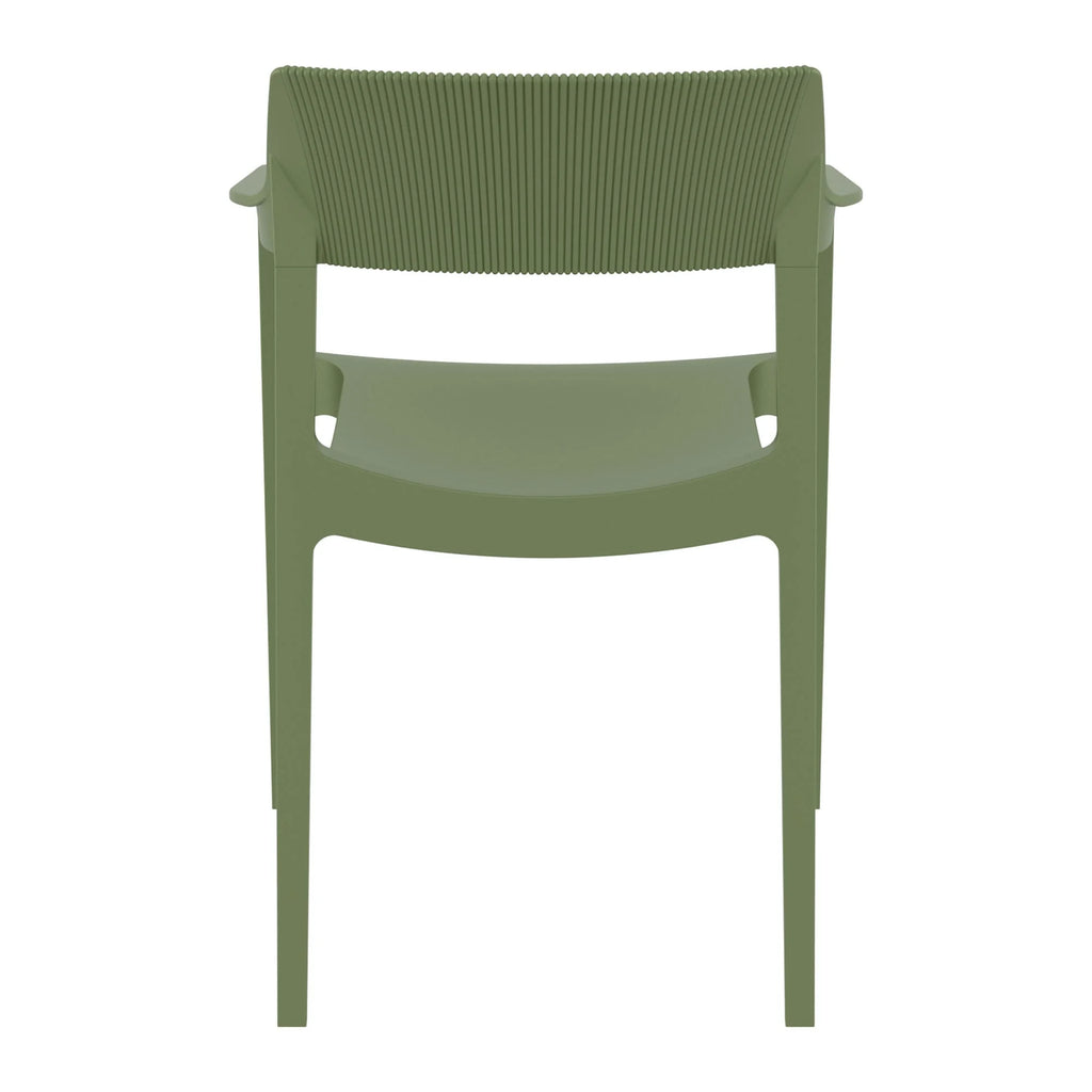 Tulum Armchair Olive Green Back