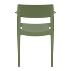 Tulum Armchair Olive Green Back