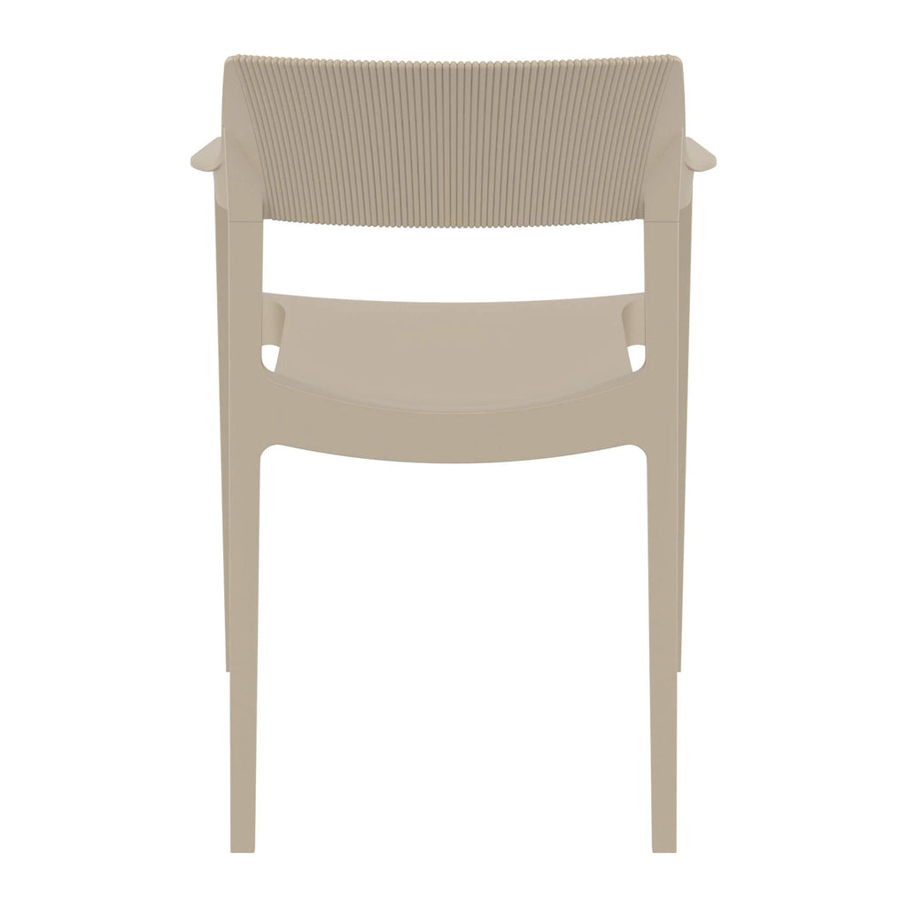 Tulum Armchair Taupe Back