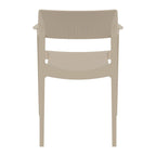 Tulum Armchair Taupe Back