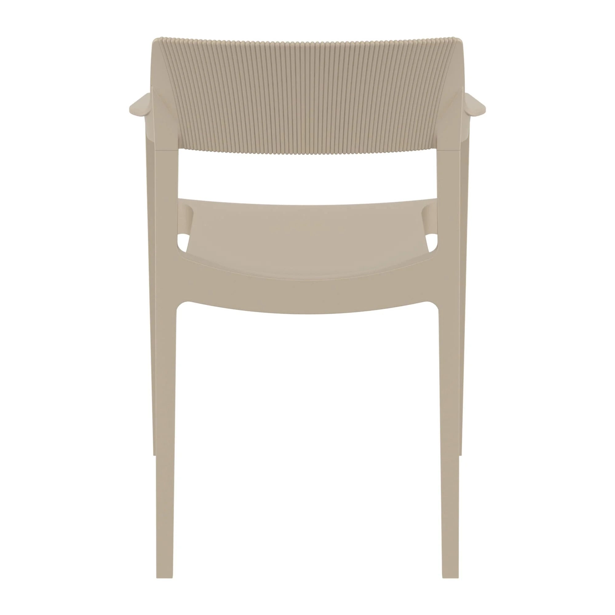 Tulum Armchair Taupe Back