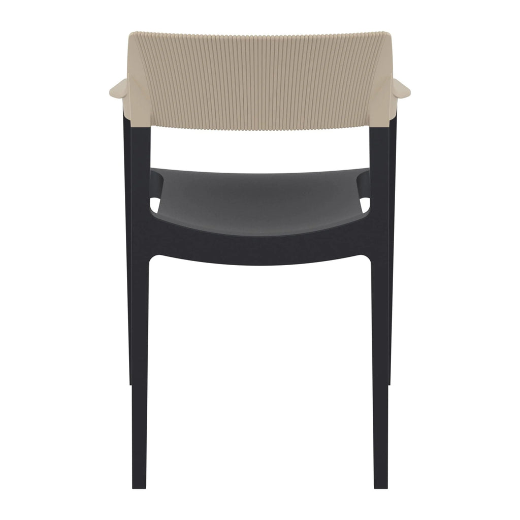 Tulum Armchair Taupe Black Back