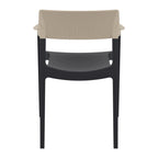 Tulum Armchair Taupe Black Back