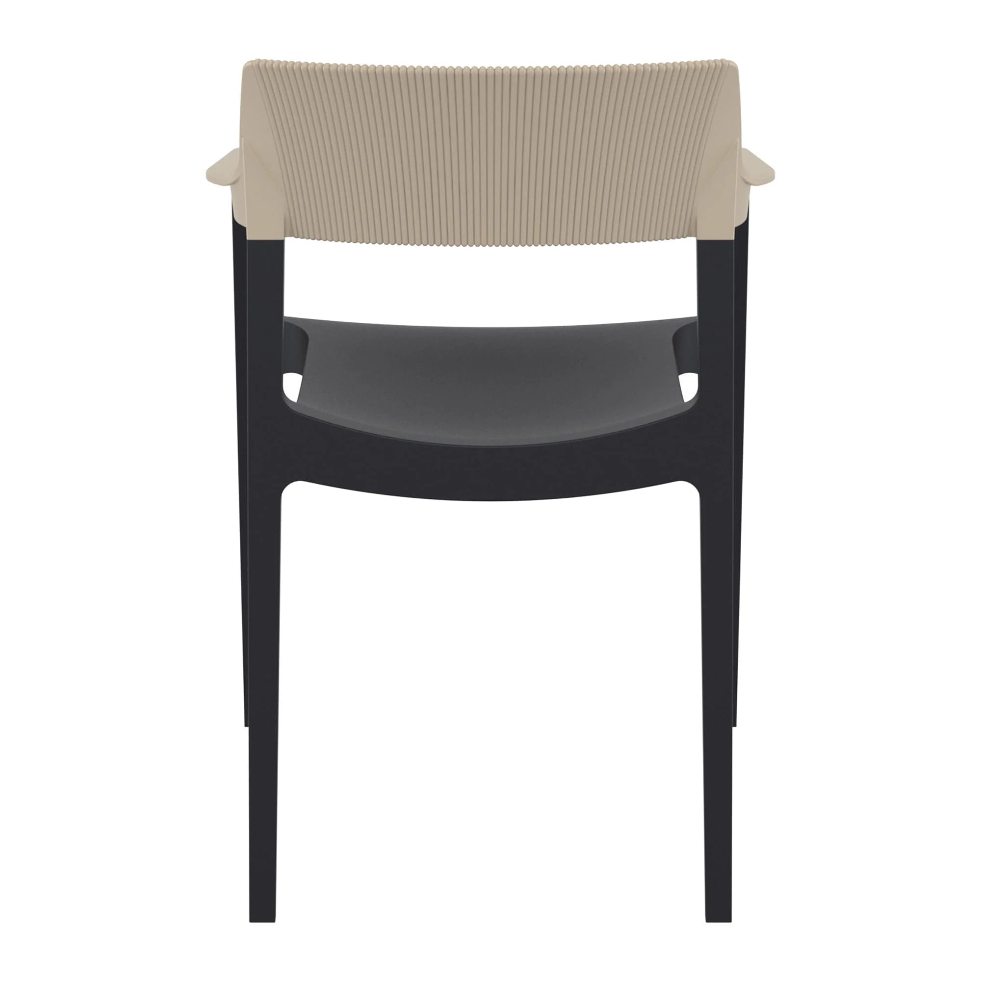 Tulum Armchair Taupe Black Back