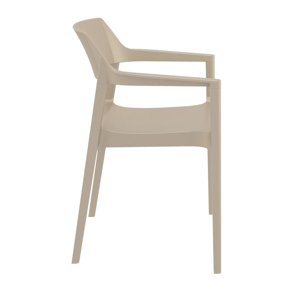 Tulum Armchair Taupe Side