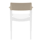 Tulum Armchair Taupe White Back