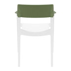 Tulum Armchair White Olive Green Back