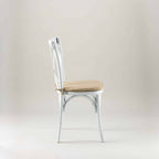 Vintage White crossback chair – tie on seat pad