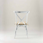 Vintage White crossback chair – tie on seat pad