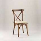 Walnut crossback chair – tie on seat pad