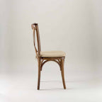 Walnut crossback chair – tie on seat pad
