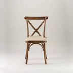 Walnut crossback chair – tie on seat pad