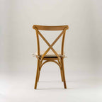 Warm oak crossback chair – tie on seat pad