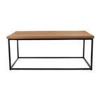 Warrington Coffee Table Rectagular Rustic Antique Black Base Side 1