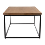 Warrington Coffee Table Rectagular Rustic Antique Black Base Side 2