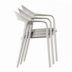 Wave Stacking Armchair White Stacking