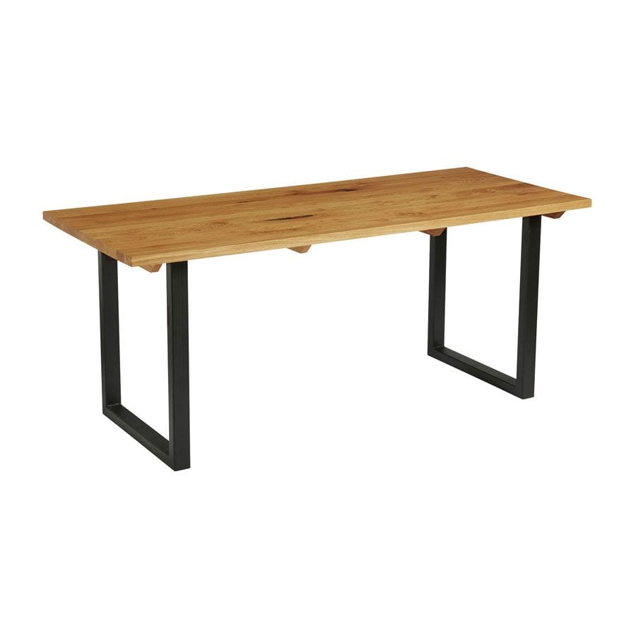 WENTWORTH 'Loop' Dining Table - Black - Character Oak
