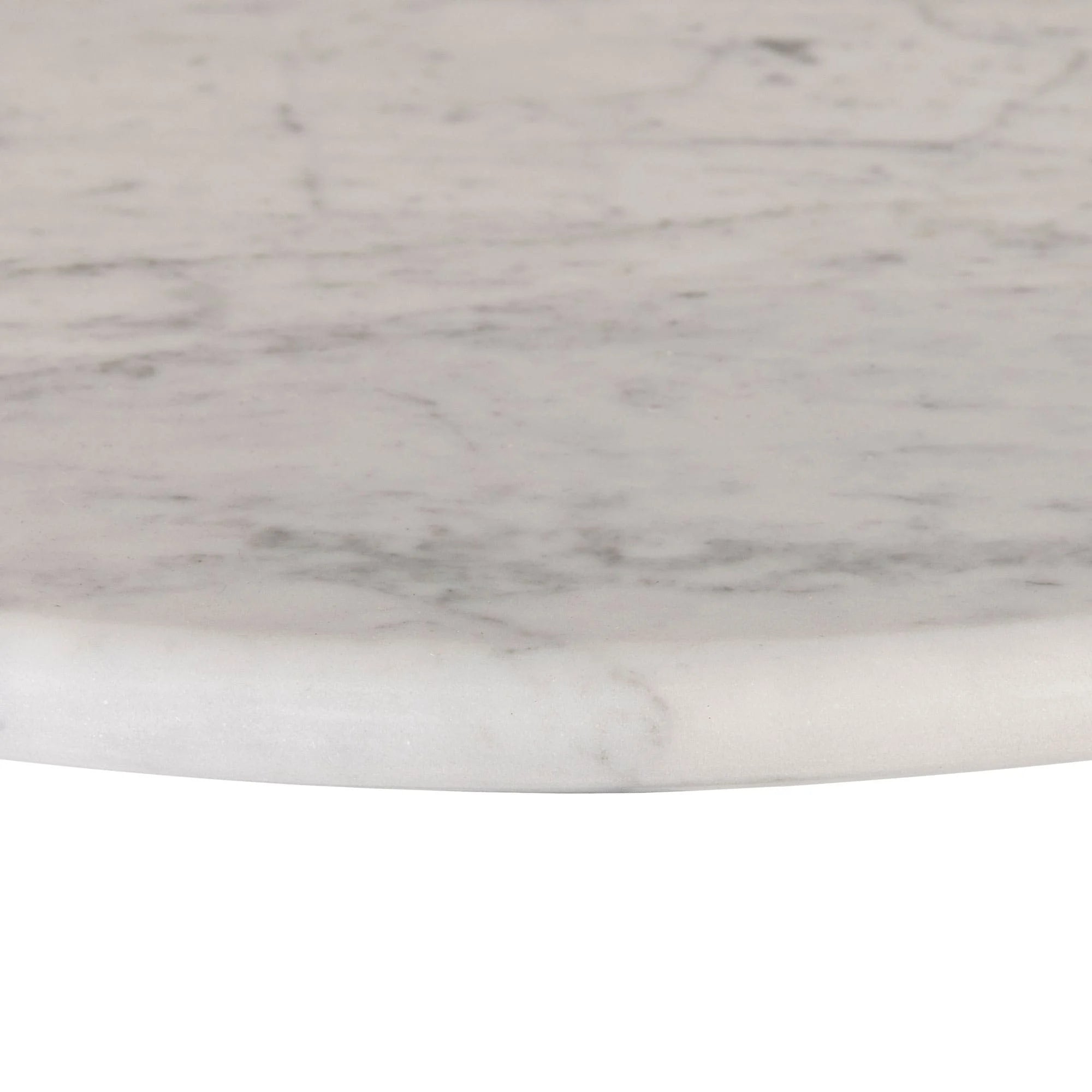 White Carrara Marble Top Round Detail