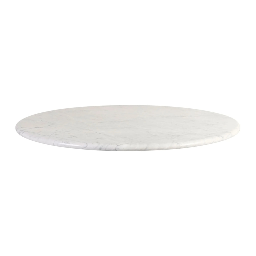 White Carrara Marble Top Round