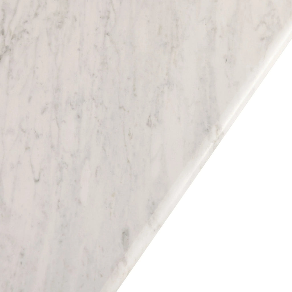 White Carrara Marble Top Square Detail