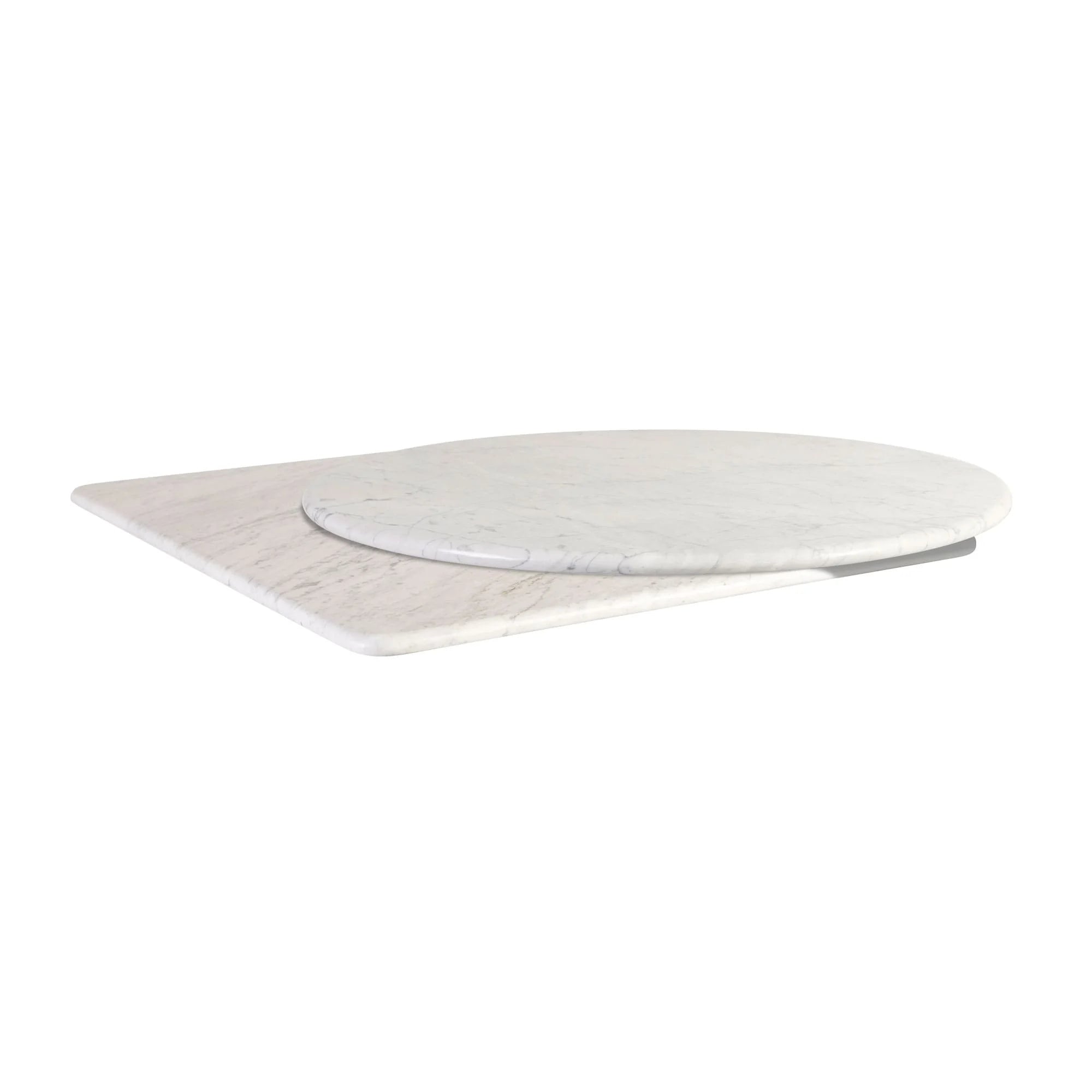 White Carrara Marble Top Square and Round