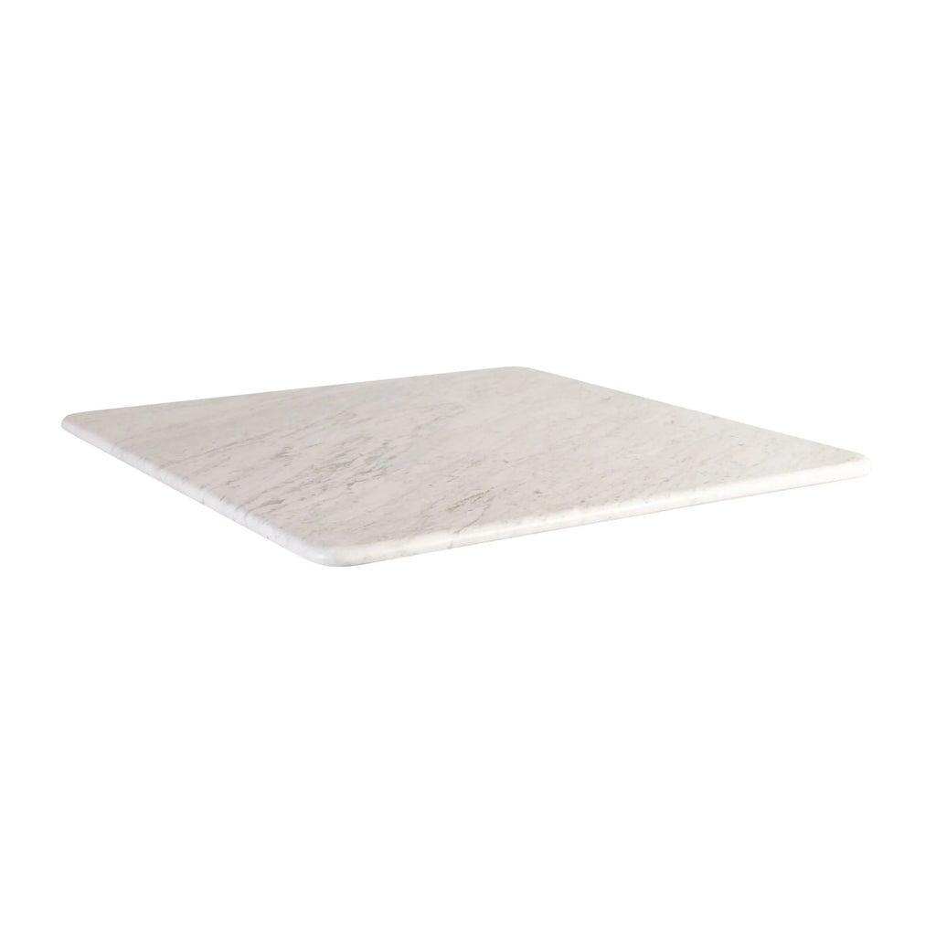 White Carrara Marble Top Square