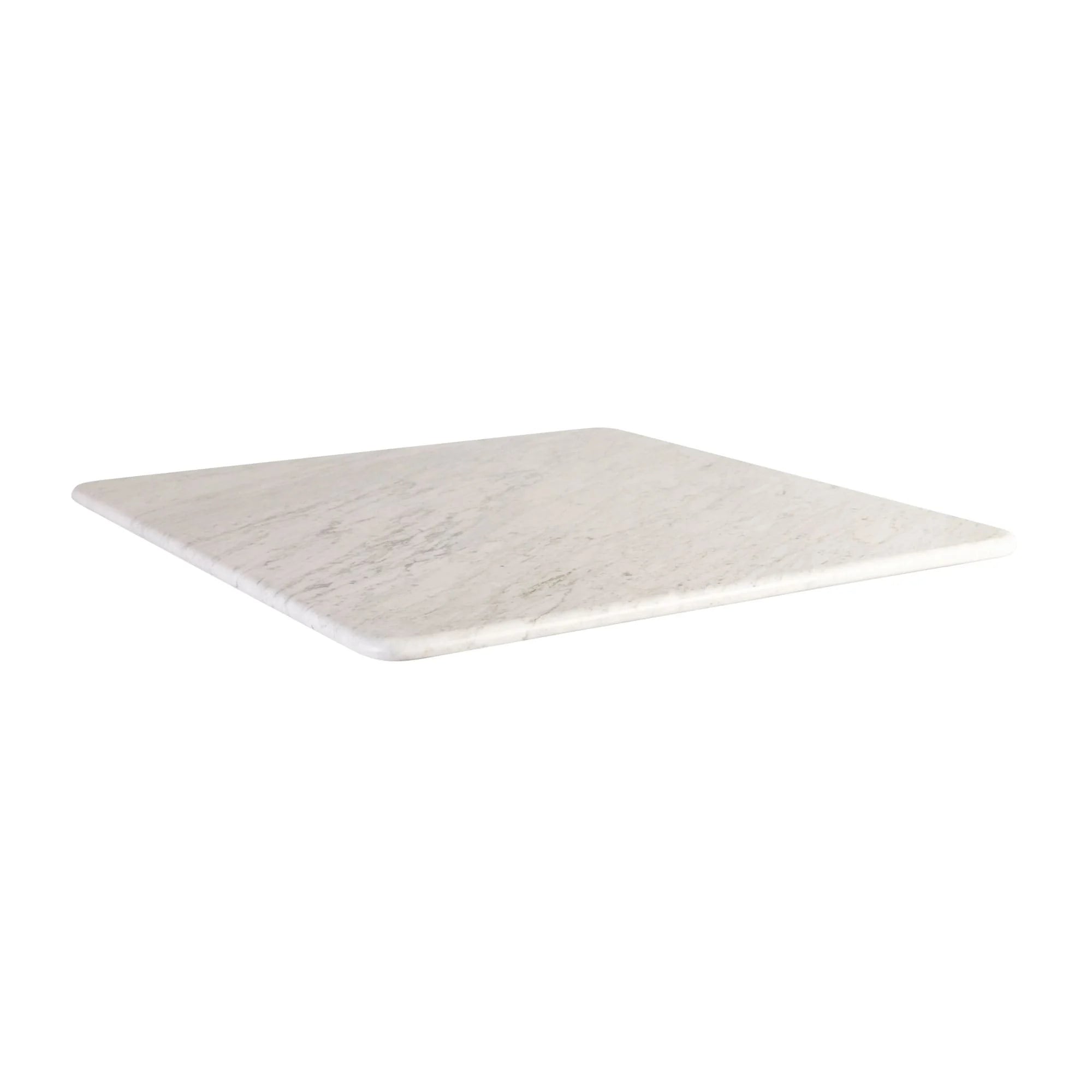 White Carrara Marble Top Square