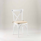 White crossback chair – tie on seat pad