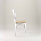 White crossback chair – tie on seat pad